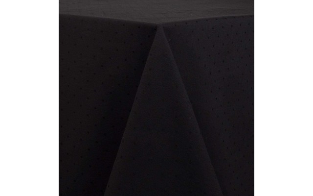  Larabee Dot Table Linens (Black, 70x122