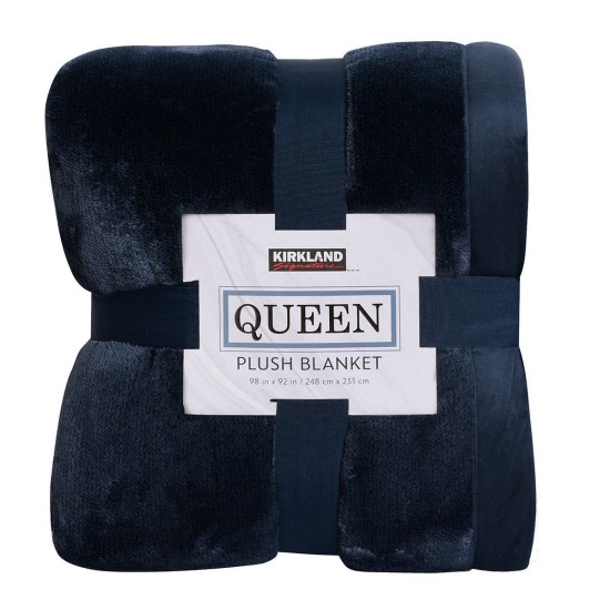  Plush Blanket, Blue, King