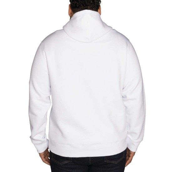  Unisex Logo Hoodie, White, Men's Small/Women's Medium