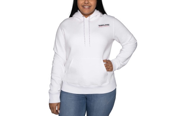 Unisex Logo Hoodie, White, Men's Large/Women's X-Large