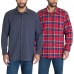  Men's Flannel Shirt, 2-pack, Gray, X-Large Tall