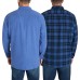  Men's Flannel Shirt, 2-pack, Blue, Medium