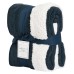  Cable Knit Throw, Blue