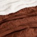  Cable Knit Throw, Orange
