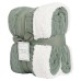  Cable Knit Throw, Green