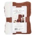  Cable Knit Throw, Orange