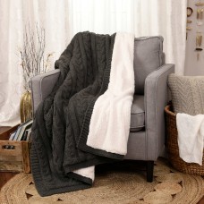 Life Comfort Cable Knit Throw