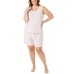  Ladies' 4-piece Terry Pajama Set, Pink, Medium
