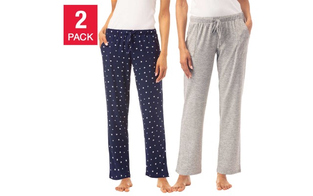  Ladies' Lounge Pant 2-pack, Blue, X-Small