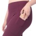  Ladies' Ribbed Legging, Purple, Medium