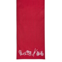 Martha Stewart Collection Icon Runner (Red, 14″ x 72″)