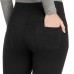  Ladies' Slub Legging, Black, Large
