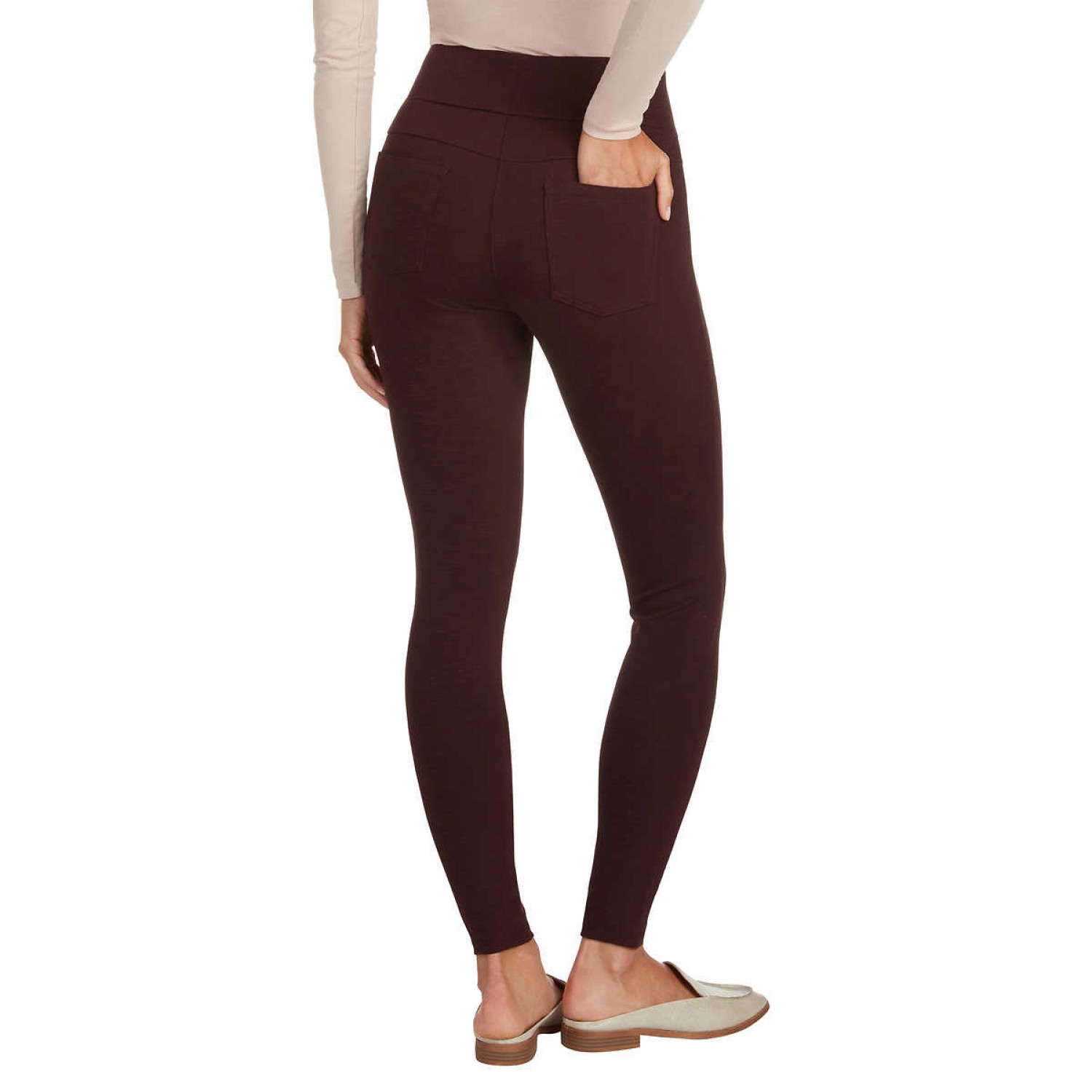 Matty M Ladies' Slub Legging, Purple 