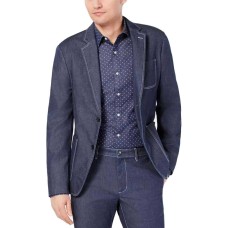 Michael Kors Men’s Slim-Fit Stretch Chambray Suit Jacket (Bright Blue, 44 R/M37.5)