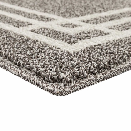  Skid Resistant Latex Backing New Generation Rug, Gray