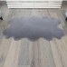  Faux Fur Quad Rug, Gray, 3 ft. 7 in. x 5 ft. 10 in.