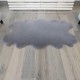  Faux Fur Quad Rug, Gray, 3 ft. 7 in. x 5 ft. 10 in.