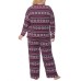 Ladies' Fleece Pajama Set, Purple, 2X