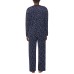  Ladies' Fleece Pajama Set, Blue, 3X