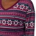  Ladies' Fleece Pajama Set, Purple, 2X