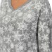  Ladies' Fleece Pajama Set, Gray, 2X