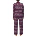  Ladies' Fleece Pajama Set, Purple, 2X