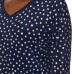  Ladies' Fleece Pajama Set, Blue, 3X