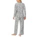  Ladies' Fleece Pajama Set, Gray, 2X