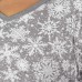  Ladies' Fleece Pajama Set, Gray, 2X