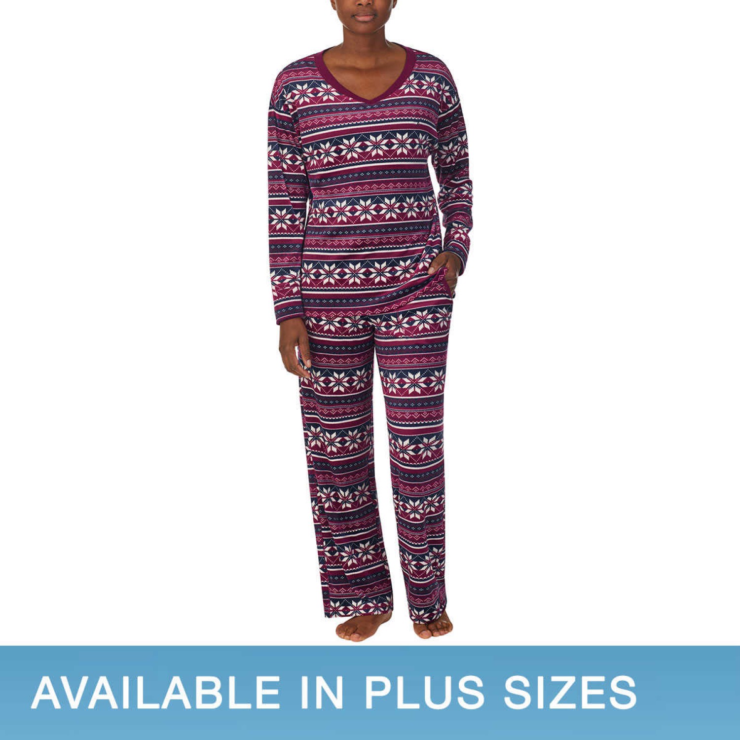 nautica ladies fleece pajama set costco