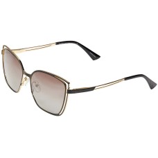 Nicole Miller Martinique C02 Matte Black Gold Polarized Sunglasses