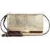  Apricale Crossbody Clutch Gold Metallic Embossed, Women’s Handbag- (New)