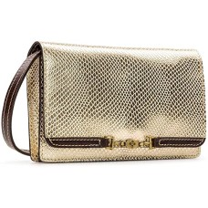 Patricia Nash Apricale Crossbody Clutch Gold Metallic Embossed, Women’s Handbag- (New)
