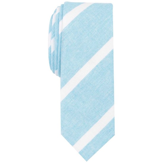 Penguin Men’s Gustafsson Stripe Skinny Tie (Pastel Blue)