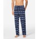  Men’s Fleece Pajama Pants (Blue, S)