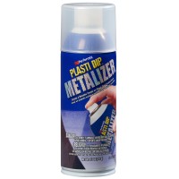 Plasti Dip 11-fl oz Silver Aerosol Spray Rubberized Coating Metalizer provides a sparkly finish