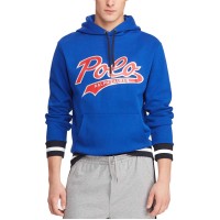 Ralph Lauren Men’s Big & Tall Double-Knit Graphic Hoodie (Navy, 3XL)