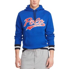 Ralph Lauren Men’s Big & Tall Double-Knit Graphic Hoodie (Navy, 3XL)