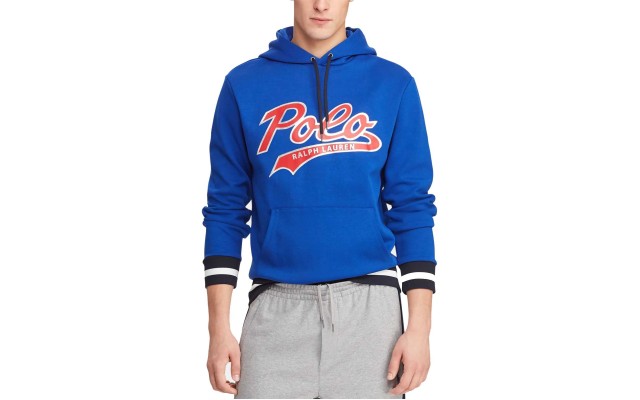  Men’s Big & Tall Double-Knit Graphic Hoodie (Navy, 3XL)