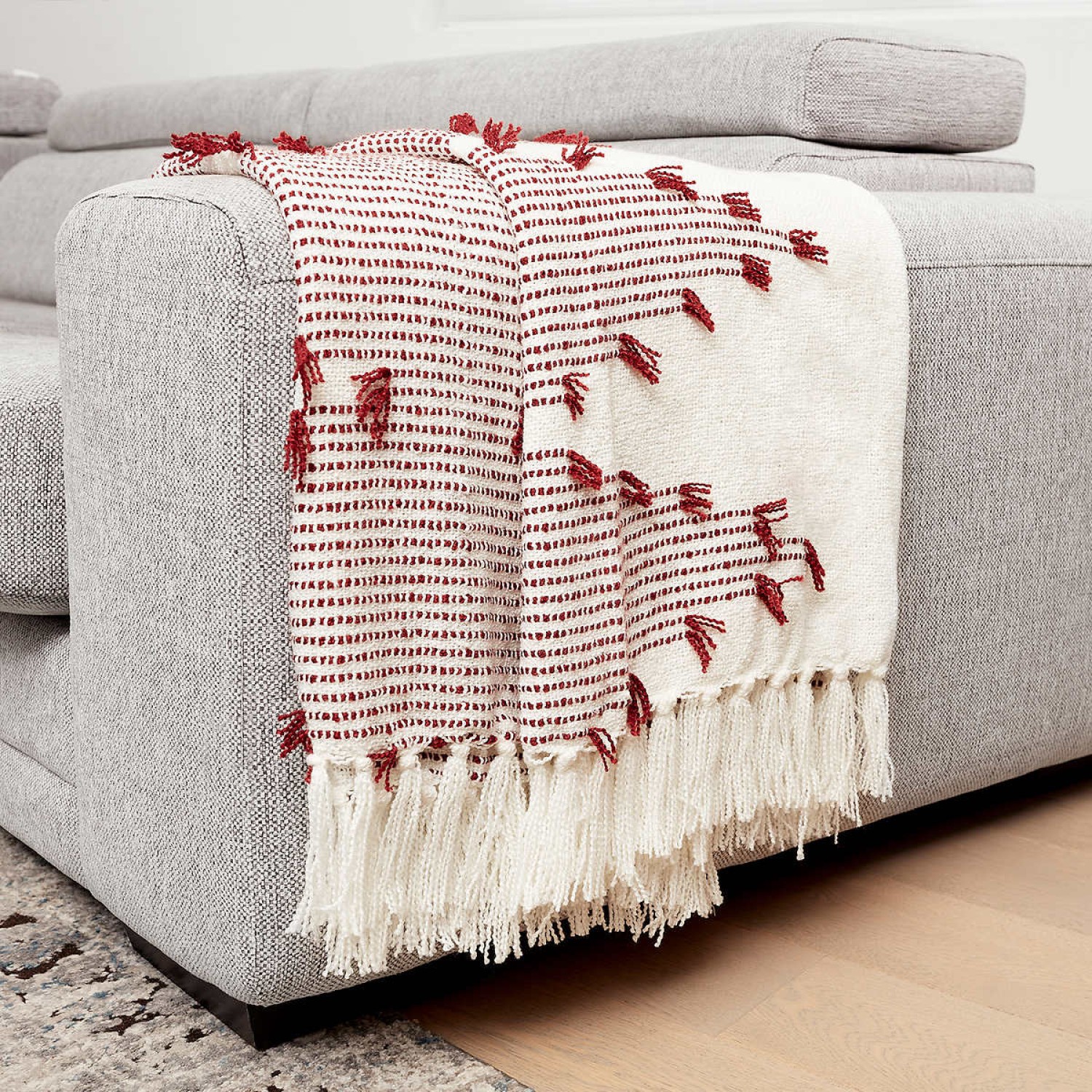 Revolution Home Lightweight Boho Throw, Red