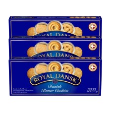 Royal Dansk Danish Butter Cookies Box, Non GMO, (3 Pack)