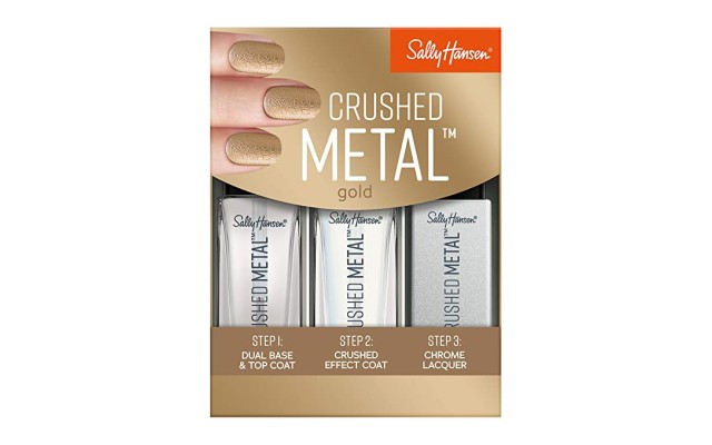  Crushed Metal Nail Polish, Gold, 0.5 Fluid Ounce, Nail Polish Kit