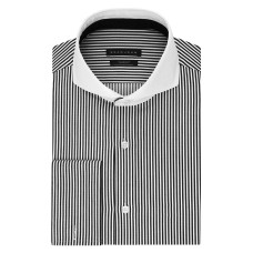 Sean John Men’s Regular Fit Stripe Dress Shirts( Licorice, 16.5X32-33)