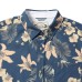  Men's Tropical Woven Shirt, Dark Blue, X-Large
