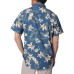  Men's Tropical Woven Shirt, Dark Blue, Large