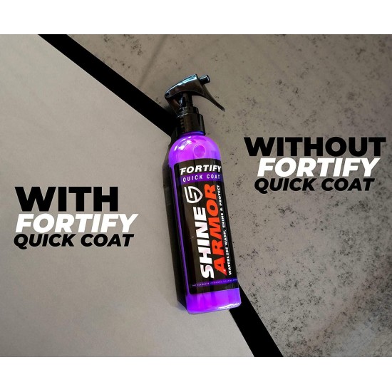  Fortify Quick Coat – Ceramic Coating – Car Wax Polish Spray – Waterless Car Wash & Wax – Hydrophobic Top Coat Polish & Polymer Paint Sealant Detail Protection