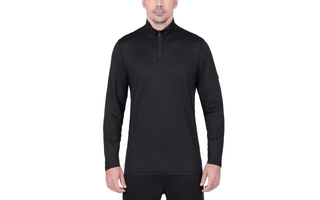  Active Men’s Light Weight ¼ Zip, Black, Large