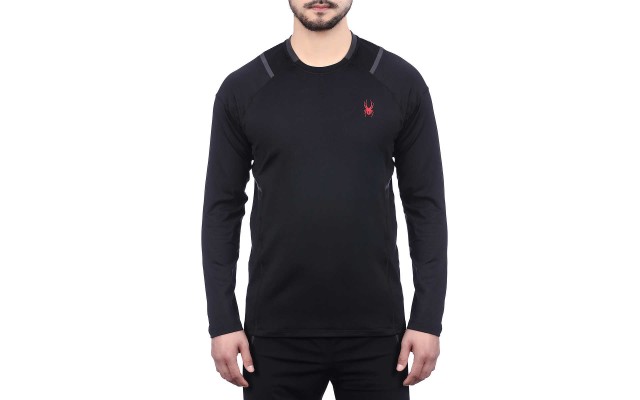  Active Men’s Long Sleeve Shirt, Black, Large