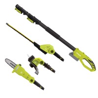 Sun Joe 24V iON+ Cordless 3-In-1 Lawn Care System Kit with 2.0Ah Battery and Charger, Multi-Angle Adjustable Heads for Maximum Maneuverability