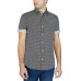  Men’s Short Sleeve Woven Shirt, Black, Large